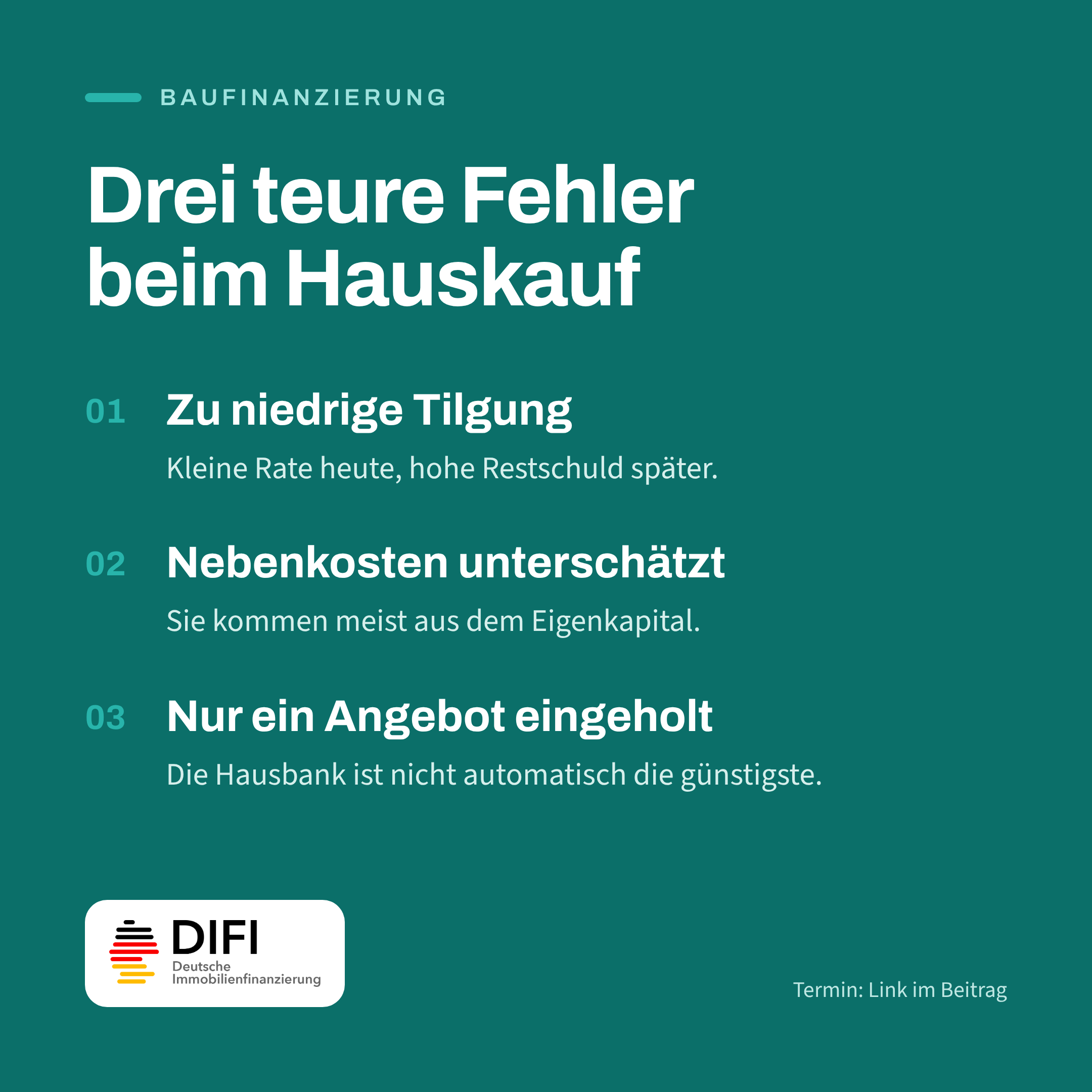 Kachel Drei Fehler beim Hauskauf